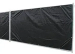 Bauzaunplane Profi 1,76x3,41 m schwarz Plane Zaun - Schwarz