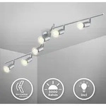 Deckenstrahler - 17,4W, 1560lm, LED, schwenkbar, GU10, warmwei&szlig;, silberfarbig