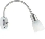 BRILLIANT Wandspot Sofia | schlichter Wandstrahler | Metall/Glas | chrom/wei&szlig; 