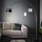 riess-ambiente Ausziehbare Bogenlampe LOUNGE DEAL 170-210cm chrom Marmorfu&szlig;