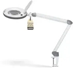 Lumeno LED Lupenleuchte Serie 851X mit 152mm Echtglaslinse, dimmbar, Grau, Gr&ouml;&szlig;e: 3