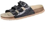 Superfit Fussbettpantoffel M&auml;dchen Pantolette schwarz kombi, 0-800113-0100 - Gr. 31