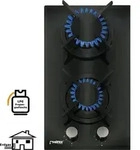 Ph&ouml;nix Domino Gaskochfeld Glas Kochfeld Gaskocher 2 flammig Autark Propan-/ Edrgas