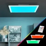 BRILLIANT LED Panel Deckenleuchte Abie mit RGB Farbwechsel per Fernbedienung