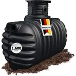 4rain COMPACT Erdtank 1600 Liter inkl. Schachtverl&auml;ngerung - Schwarz