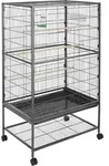 tectake&reg; Vogelk&auml;fig Papageno in Hammerschlagoptik 78 x 52 x 131 cm -...