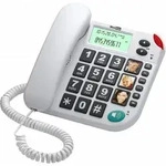 MaxCom KXT480, Analoges Telefon, Freisprecheinrichtung, Anrufer-Identifikation, Wei&szlig;