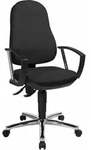Topstar B&uuml;rostuhl Support&reg; P Deluxe, 8179A G20 schwarz, chrom Stoff - Schwarz