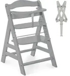 Hauck Alpha+ Traditioneller Hochstuhl Harter Sitz Grau - Grau