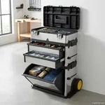 vidaXL Werkzeugtrolley 3-teilig - Silber
