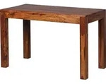 WOHNLING Esstisch MUMBAI Massivholz Sheesham 120 cm Esszimmer-Tisch Holztisch Design