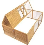 Wiltec Klappbarer Kleintierstall 153 x 110 x 55 cm, Hasenstall aus Tannenholz mit