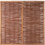 Zaun Hauptelement Fogo Weidegeflechtzaun 180 x 180 cm natur - Braun