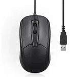 Perixx PERIMICE-209, Kabelgebundene Maus, USB-Kabel, schwarz - Schwarz