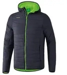 erima Steppjacke Kinder dunkelgrau/green gecko 116 - Grau/Gr&uuml;n - 116