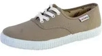 Tennisschuhe mit Schn&uuml;rung, Textil-Innensohle und Gummi-Au&szlig;ensohle - Beige -...