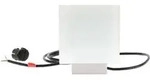 WIPO Design-Energiebox PowerQuad Edelstahl 3xSteckdosen 2xUSB, Glas wei&szlig;