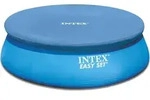 Intex 28026 Poolabdeckung,blau, Material: Vinylfolie, 396x396x30 cm - Schwarz