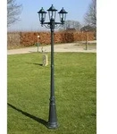 vidaXL Gartenlaterne 3-flammig 215 cm Dunkelgr&uuml;n/Schwarz Aluminium - Gr&uuml;n