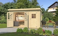 Weka Gartenhaus Vaduz 254, 28 mm Wandst&auml;rke, 2-Raum Haus - B x T x H - 394.00 x