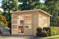 Karibu 82980, Karibu Gartenhaus Ger&auml;tehaus Stockach 4 naturbelassen 246x246x197 cm
