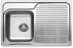 BLANCO CLASSIC 40 S Einbausp&uuml;le / Edelstahl / Seidenglanz / links / Stopfen - Silber