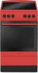 Amica SHC 11506 R, Amica SHC 11506 R, Freistehender Herd, Rot, Drehregler, Vorne