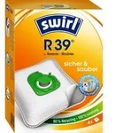 Swirl R 39 EcoPor Staubsaugerbeutel, 4 St&uuml;ck, rei&szlig;fest, f&uuml;r Rowenta & Moulinex
