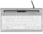 BakkerElkhuizen S-board 840, USB, PC/server, B&uuml;ro, Grau, 305 x 165 x 20 mm, 480 g -