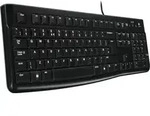 Logitech K120, Volle Gr&ouml;&szlig;e (100%), Kabelgebunden, USB, QWERTY, Schwarz - Schwarz