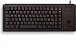 CHERRY Compact-Keyboard G84-4400 - Tastatur - PS/2 - Deutsch - Schwarz - Schwarz