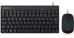 Perixx PERIDUO-212 USB Keyboard and mouse set German, QWERTZ Black, Red - Schwarz