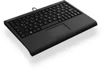 KeySonic ACK-3410 (DE) Super-Mini Tastatur, Smart-Touchpad, USB, schwarz, Mini,