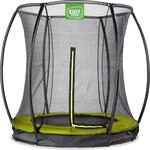EXIT Silhouette Trampolin &oslash;183cm, mit Sicherheitsnetz, Bodentrampolin, Rund,...