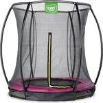 EXIT Silhouette Trampolin &oslash;183cm, mit Sicherheitsnetz, Bodentrampolin, Rund, f&uuml;r