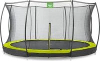 EXIT Silhouette Trampolin &oslash;427cm, mit Sicherheitsnetz, Bodentrampolin, Rund, f&uuml;r