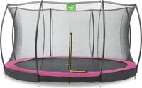 EXIT Silhouette Trampolin &oslash;366cm, mit Sicherheitsnetz, Bodentrampolin, Rund, f&uuml;r