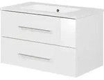 FACKELMANN Waschtischunterschrank inkl. Keramikbecken B.PERFEKT / Soft-Close-System /