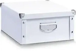 Zeller Aufbewahrungsbox, Pappe, wei&szlig; 40x33x17 - Schwarz