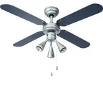 Bestron Deckenventilator mit 3 Lampen, gro&szlig;e Fl&uuml;gelspannweite von &Oslash; 102 cm,...