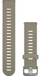 Garmin Schnellwechsel-Armband 20mm Silikon Sandstein/Silber - Hellbraun
