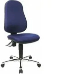 Topstar B&uuml;rostuhl Point 60, 8169G26 blau, chrom Stoff - Blau
