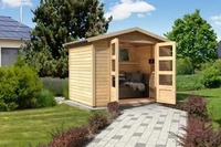 Karibu 82973, Karibu Gartenhaus Ger&auml;tehaus Amberg 4 naturbelassen 246x246x209 cm