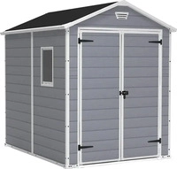 Keter 17197129, Keter Manor 6x8DD Gartenhaus wetterfest 7.6m&sup3;, Kunststoff,