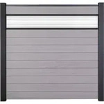 Zaun Hauptelement GroJa Solid Stecksystem ohne Pfosten mit Designelement 30er