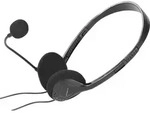 Stereo Headset, ultraleicht mit Lautst&auml;rkeregler (36651) - Schwarz