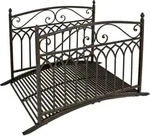 Gartenbr&uuml;cke YASUR mit Gel&auml;nder - Schwarz/Braun