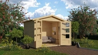Karibu 82972, Karibu Gartenhaus Ger&auml;tehaus Amberg 3 naturbelassen 246x186x209 cm