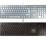 CHERRY KC 6000 SLIM Kabelgebundene Tastatur, Silber/ Wei&szlig;, USB (QWERTZ - DE), Volle