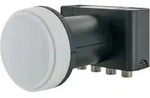 Schwaiger Quad LNB4 digital anthrazit mit Wetterschutz f&uuml;r 4 Teilnehmer - Grau